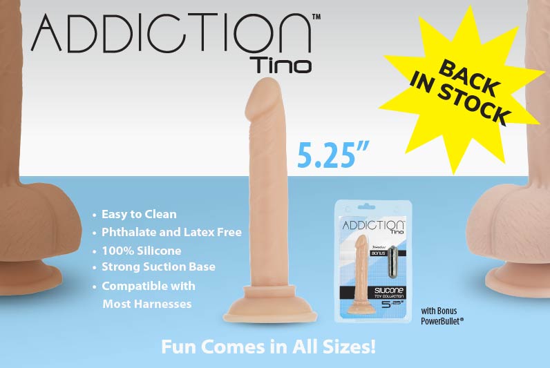 Addiction – Tino – 5.25” Silicone Dildo